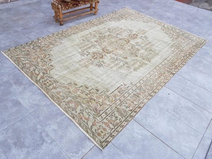 vintage turkish overdyed rug 1960 1