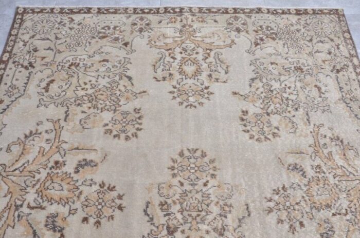 vintage turkish overdyed rug 1960 10