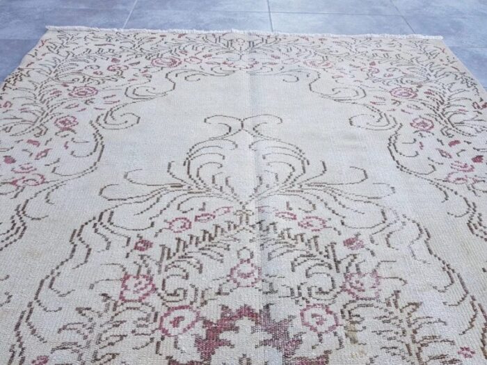 vintage turkish overdyed rug 1960 3 2