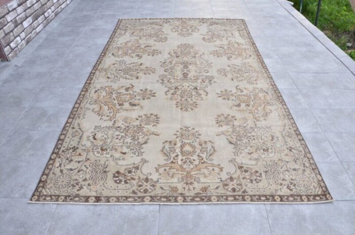 vintage turkish overdyed rug 1960 5 1