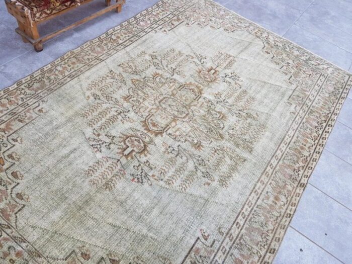 vintage turkish overdyed rug 1960 5