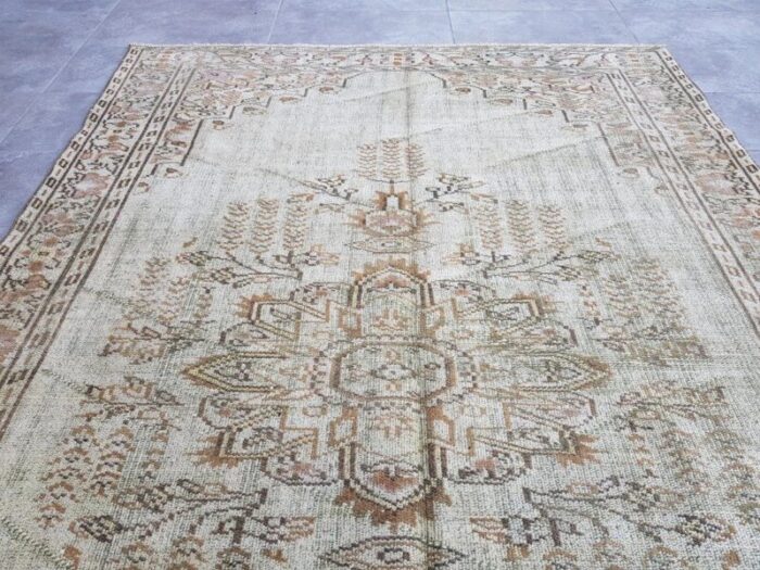 vintage turkish overdyed rug 1960 6