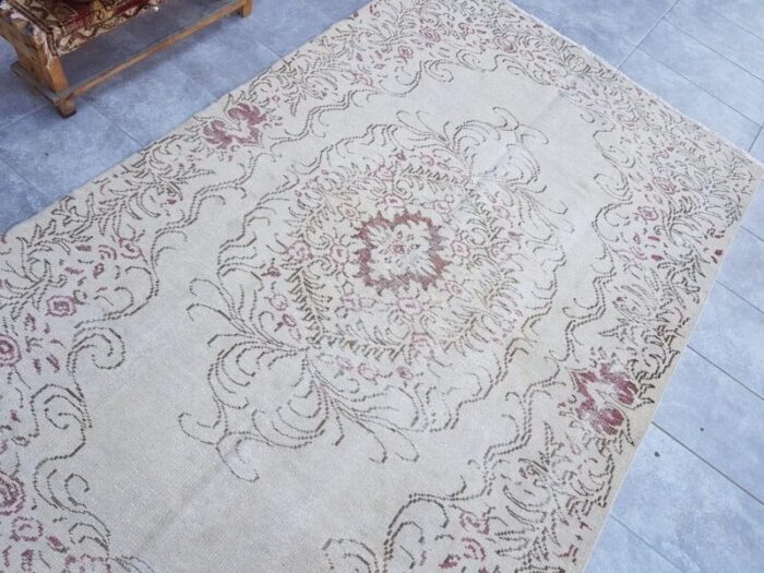 vintage turkish overdyed rug 1960 8 2