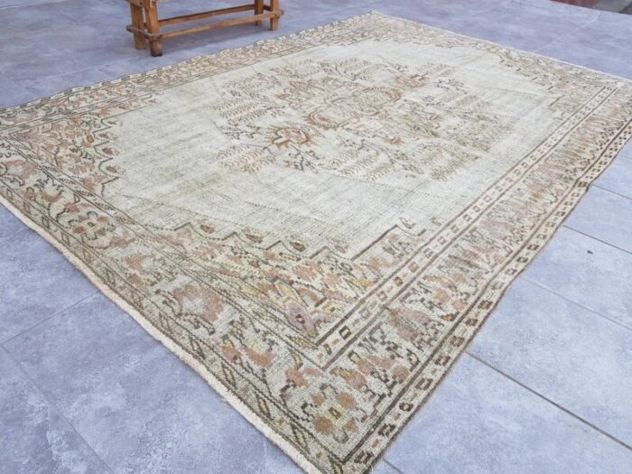 vintage turkish overdyed rug 1960 8