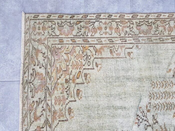 vintage turkish overdyed rug 1960 9