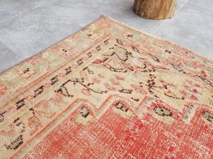 vintage turkish red rug 1960s 7