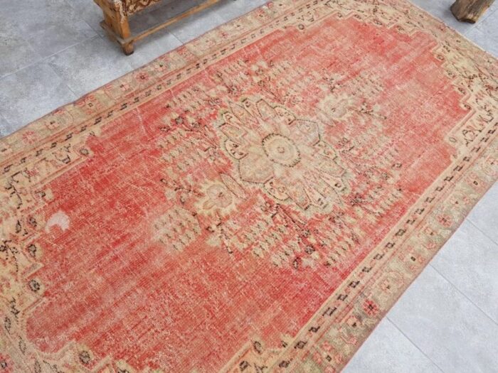 vintage turkish red rug 1960s 8