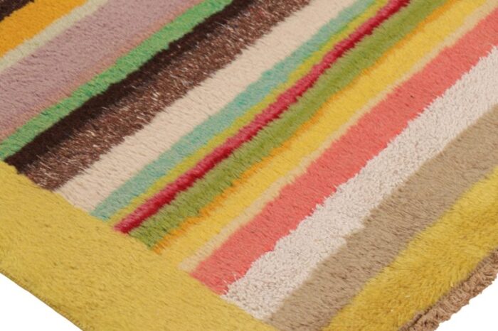 vintage zeki muren rug with polychromatic geometric stripes from rug and kilim 0857