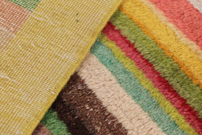 vintage zeki muren rug with polychromatic geometric stripes from rug and kilim 3412