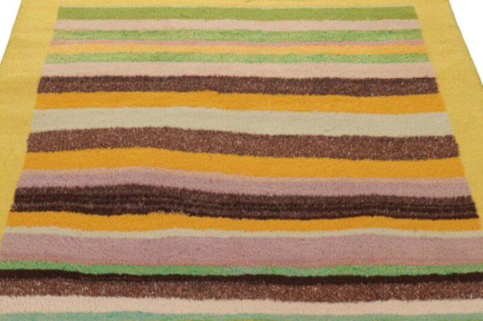 vintage zeki muren rug with polychromatic geometric stripes from rug and kilim 4098