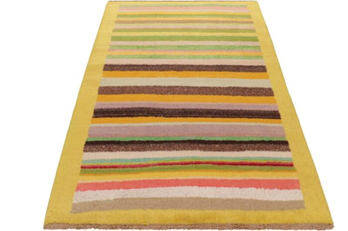 vintage zeki muren rug with polychromatic geometric stripes from rug and kilim 4169