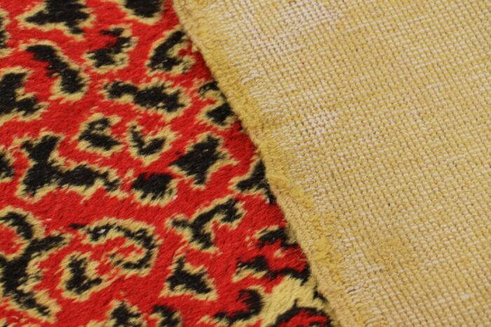 vintage zeki muren rug with red and gold geometric pattern from rug and kilim 4523