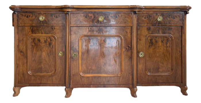 wilhelminian style sideboard in walnut 0613