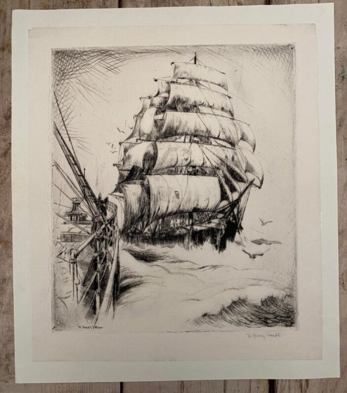 william harry smith nautical etching 4795