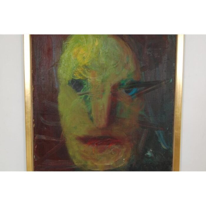 william skotte olsen face in dark nuances oil on canvas 4238