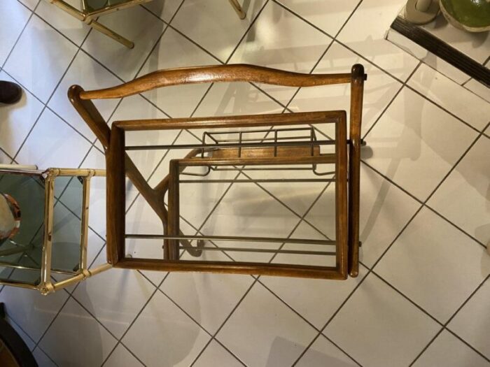 wooden trolley table attributed to ico parisi 5660