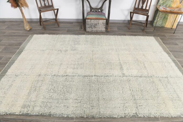 wool kilim pompom rug 3