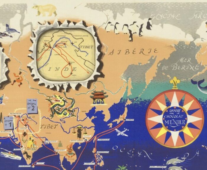 world map as a chocolatiers competition 1950s 4